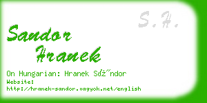 sandor hranek business card